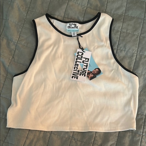 Future Collective Tops - Future Collective Women's Cream Tank Top